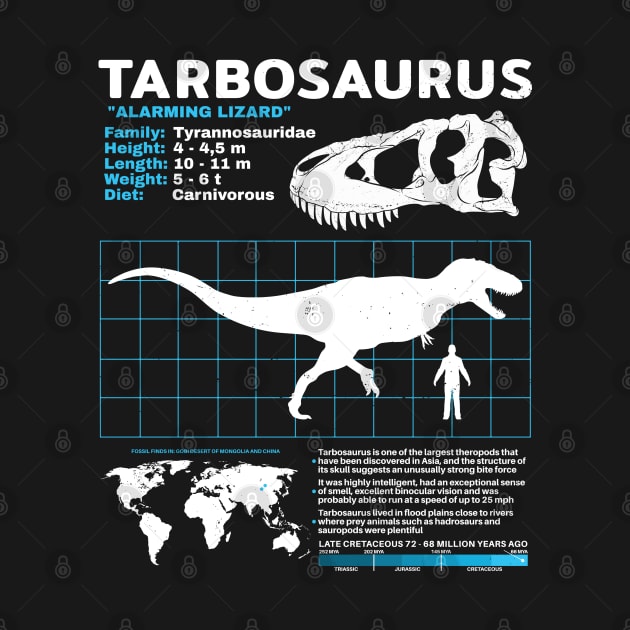 Tarbosaurus Fact Sheet by NicGrayTees