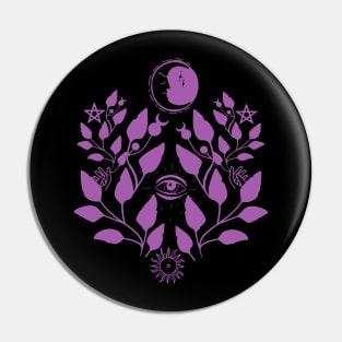 Whimsy Gothic - Wicca Pentagram - Purple Pin