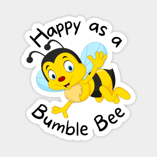 Cute Bee Happy Bumble Bee Magnet