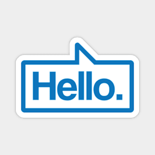 Hello - Talking Shirt (Blue) Magnet