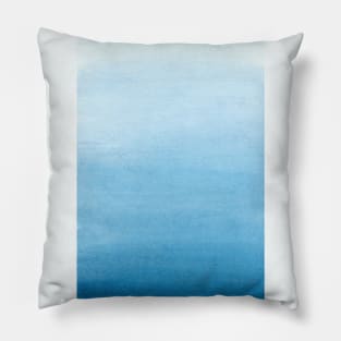 Blue gradient watercolor Pillow