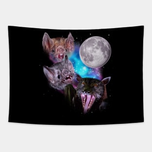 Three Bats Howl at the Moon Tapestry