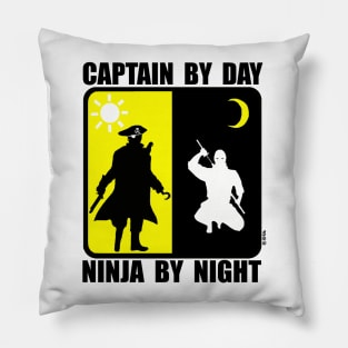 Captain by day, ninja by night Pillow