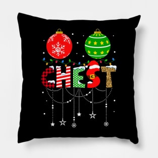 Chestnuts Christmas Funny Matching Couple Chest Pillow