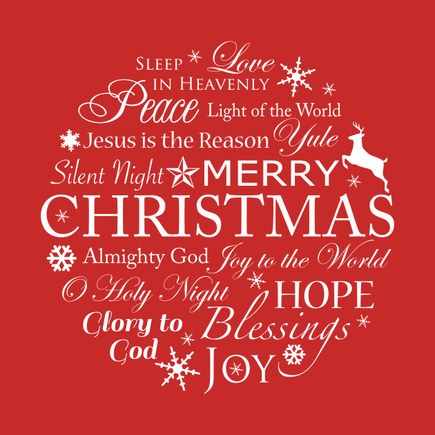 Typography Christmas Words by Simply Robin Creations