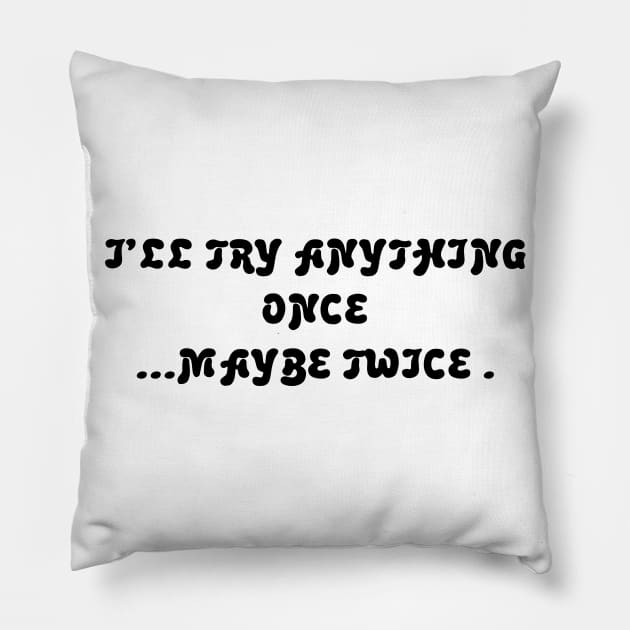 Maybe Twice Pillow by TheCosmicTradingPost