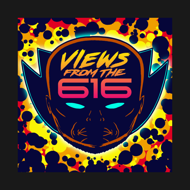 The Orange & Blue Views From The 616 Logo by ForAllNerds