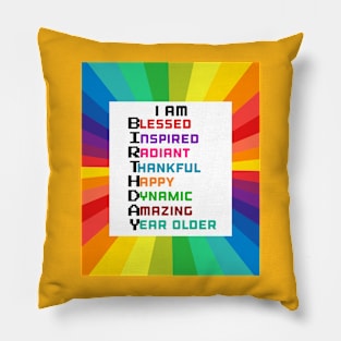 I Am Birthday: Positive Affirmations Birthday Gifts Pillow