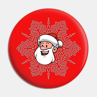 Santa Snowflake Pin