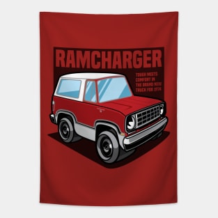 Bright Red Ramcharger (White-Based) - 1974 Tapestry