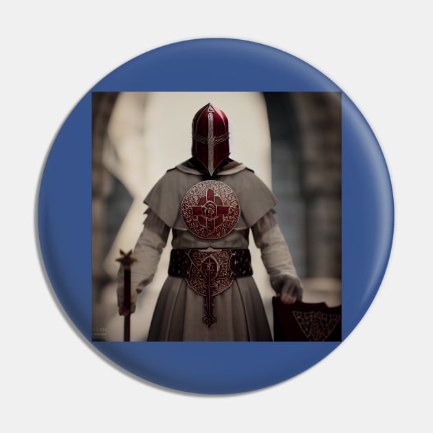 Knights Templar in The Holy Land Pin by Grassroots Green