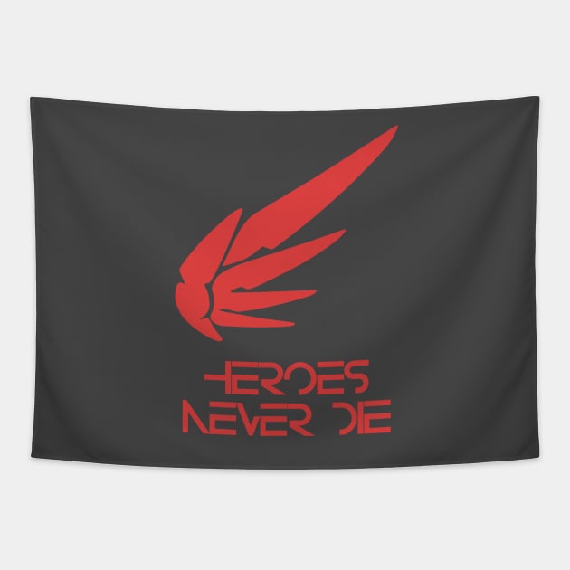 Mercy - Heroes Never Die Tapestry by valsymot