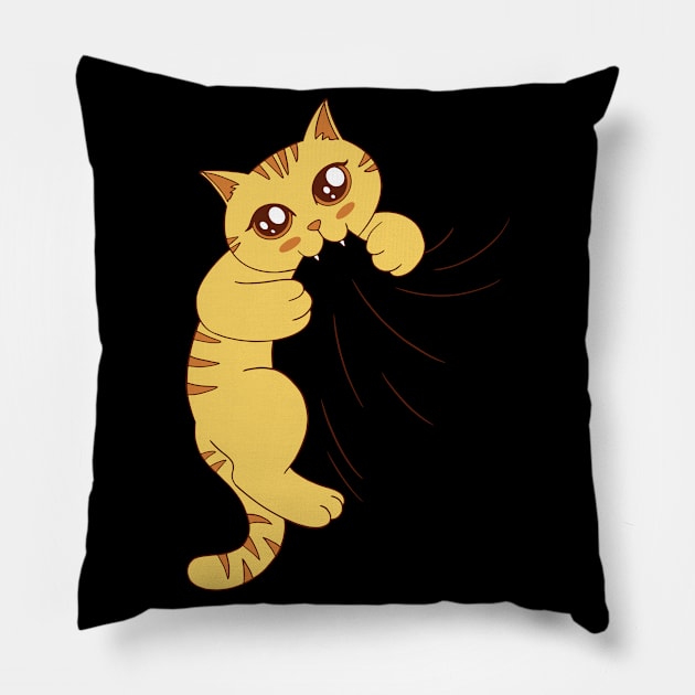 Mischievous Bite Pillow by Life2LiveDesign