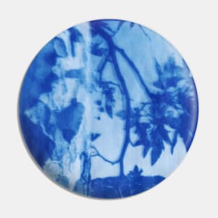 Western Sycamore Cyanotype Pin