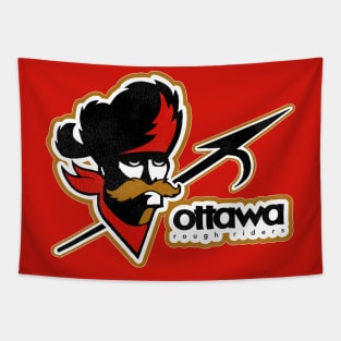 Defunct Ottawa Rough Riders Football Tapestry