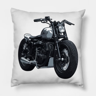 Classic 500 Bike Custom Bobber Illustration Pillow