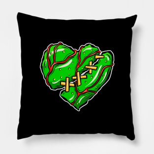 Zombie Broken Dead Pink Heart Cartoon Pillow