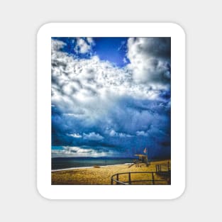 Stormy Beach on English Coast Magnet