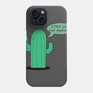 Cacti stay cool and hydrated minimalist Phone Case