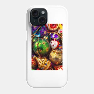 Whimsical Unique Colorful Christmas Ornaments Phone Case