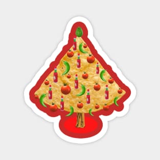 Spicy CHIPMas Tree - Jalapeno, Tomato, Peppers, and Avocado Magnet