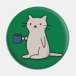 Coffee Cat T-Shirt Pin