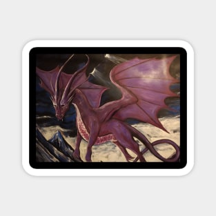 Purple Dragon close up Magnet