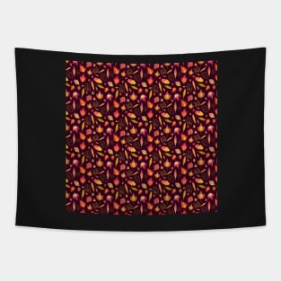 Golden autumn: leaf pattern Tapestry