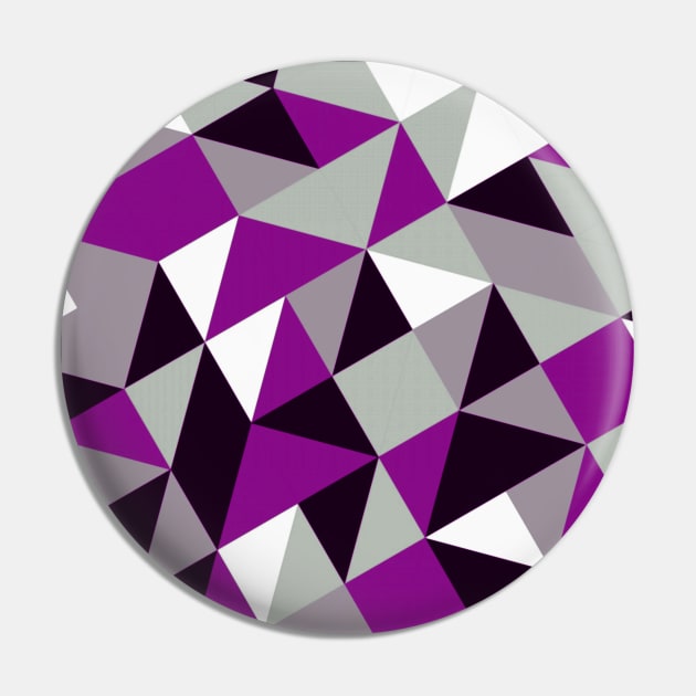 Asexual Pride Tilted Geometric Shapes Collage Pin by VernenInk