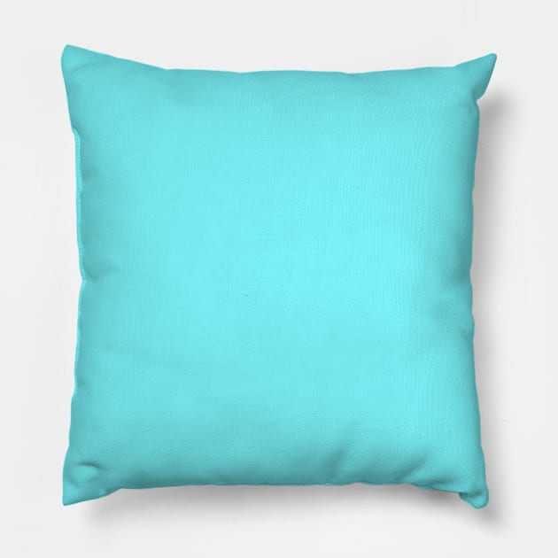 Electric Blue Plain Solid Color Pillow by squeakyricardo