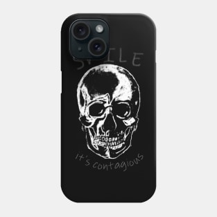 Smile, It's contagious skull Phone Case