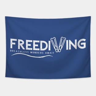 Freediving - Breathless Wonders Await | Freediving | Freediver | Ocean lover | Diver | Apnea Tapestry