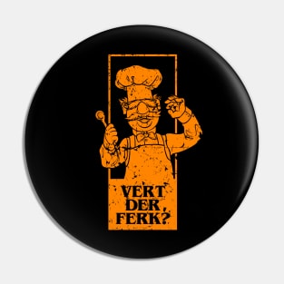 vert der ferk retrocolor - orange Pin