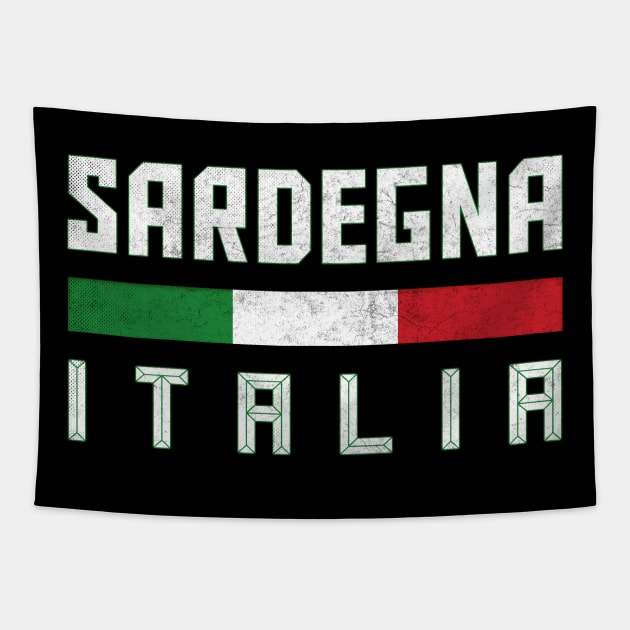 Sardegna / Italian Region Typography Design Tapestry by DankFutura