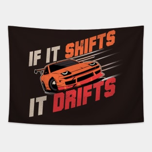 Aesthetic Japanese Drift Racer - If It Shifts It Drifts Tapestry