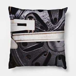 Driving Wheel on a Battle of Britain Class Light Pacific Steam Engine Pillow