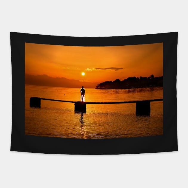 The shining silhouette Tapestry by Cretense72