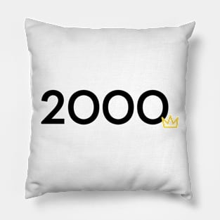 YEAR 2000 Minimalist T-Shirt Pillow