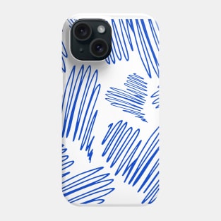 HEART DOODLE IN BLUE Phone Case