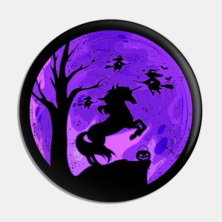 Halloween Unicorn Witch Hunt Pin