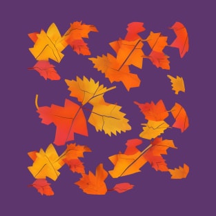 Autumn Leaves Pattern T-Shirt