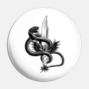 Serpent and the Angel Blade Pin