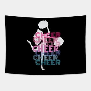 Pom Pom Cheerleader Spirit Vintage Letters Look Cheerleader Tapestry