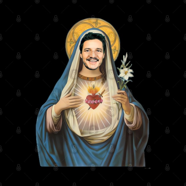 Pedro Pascal sacred heart by chicledechoclo