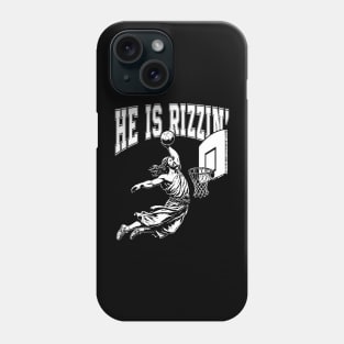 He Is Rizzin' Christian Juses Basketbal Happy Easter Phone Case