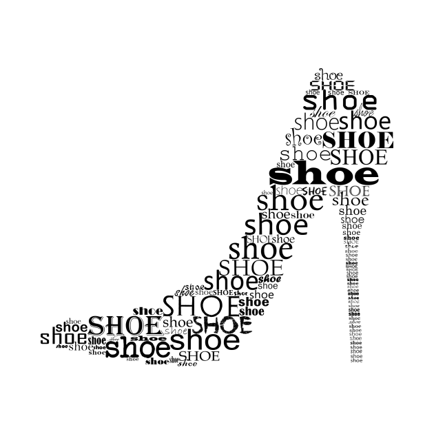 Typographic shoe by hedehede