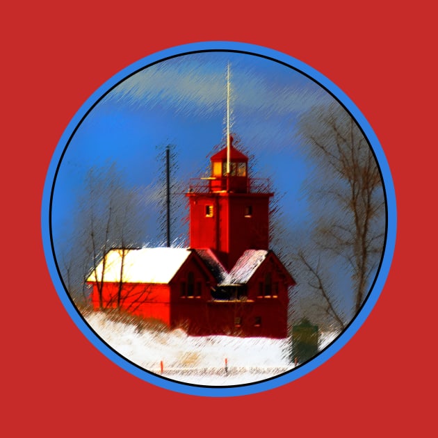 Big Red Lighthouse, Holland Michigan by Alpen Designs