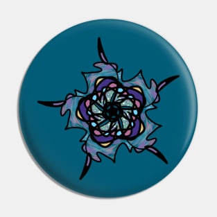 Borealis Foxfire Flower Pin