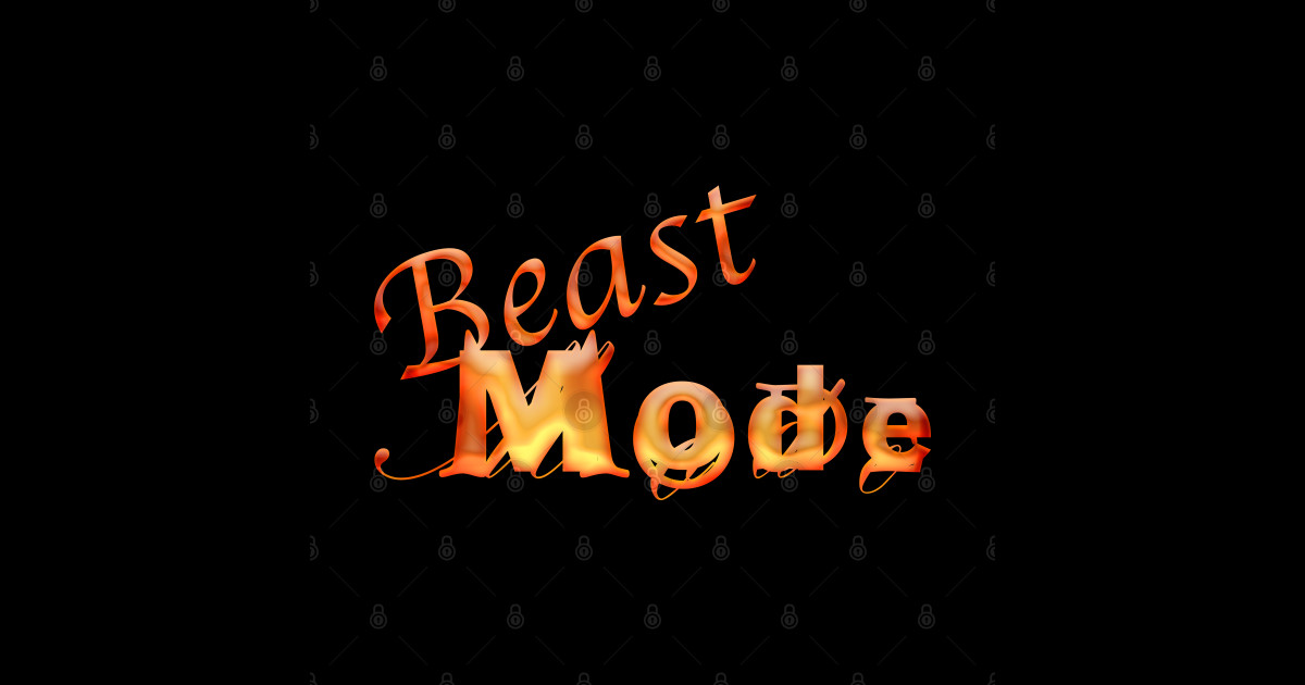 Beast Mode Font in orange - Beast Mode - Sticker | TeePublic