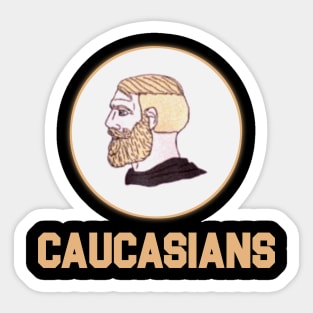 caucasians Sticker for Sale by Slayzer777